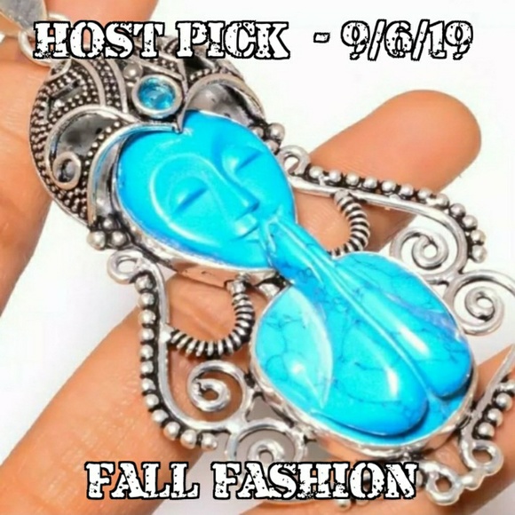 Independent Jewelry - Praying Lady Santa Rosa Turquoise Pendant